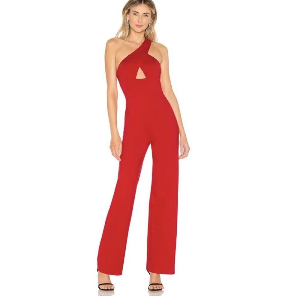 NBD Women’s Sz Small Red Scorpio Season Sleeveless Cut Out Stretch Jumpsuit